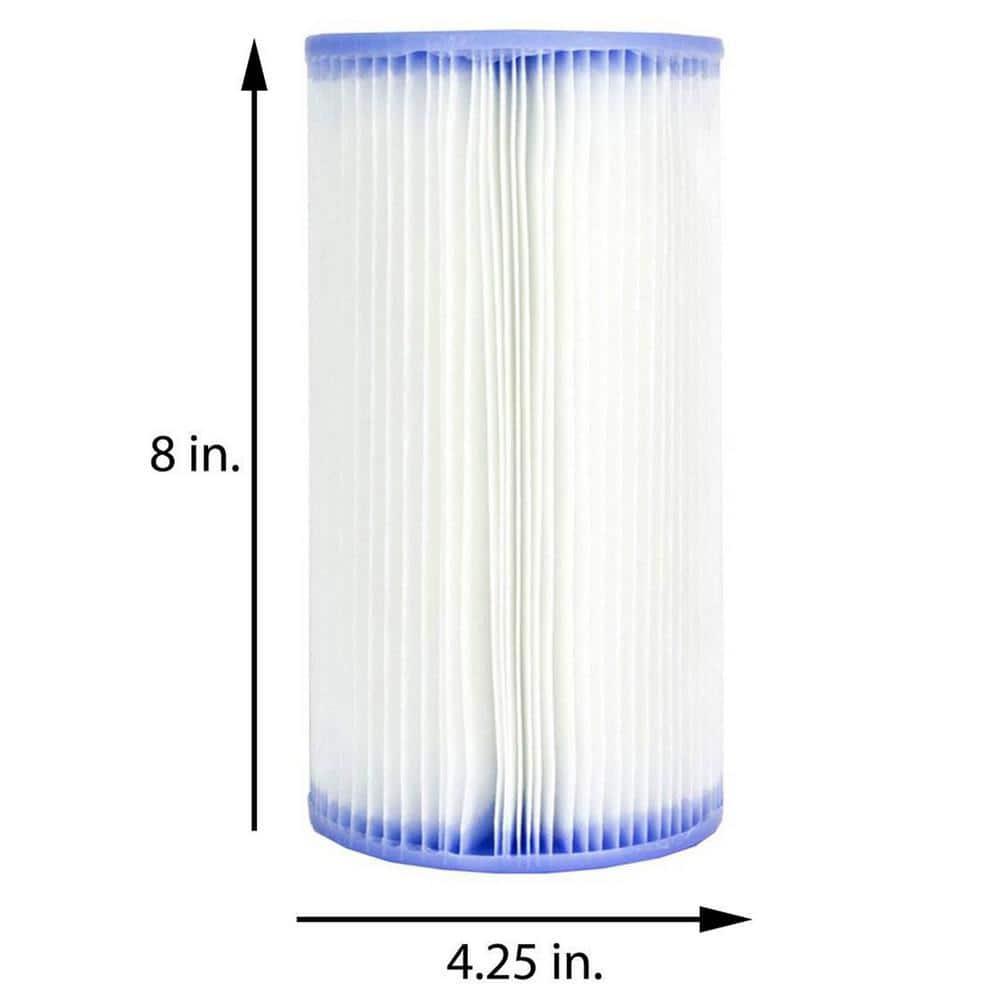 Intex 29000E/59900E 4.25" Diameter x 8" Swimming Pool Easy Set Type A or C Replacement Filter Pump Cartridge Accessories, 6 Pack