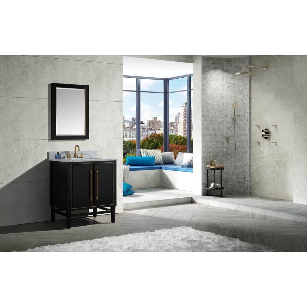 Avanity Mason-V30-G Mason 30" Single Free Standing Wood Vanity Cabinet Only - Black