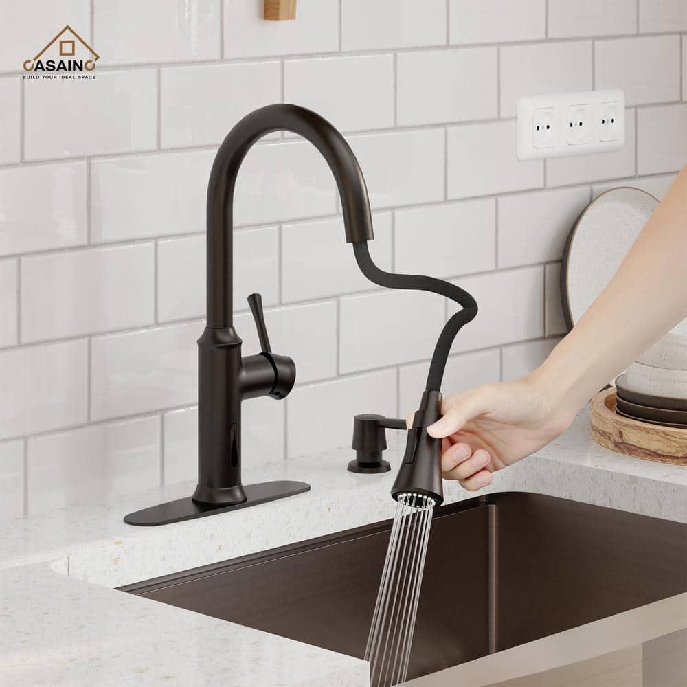 Willow Smart Faucet Touchless Pull Down Sprayer Kitchen Faucet with Voice and Motion Control