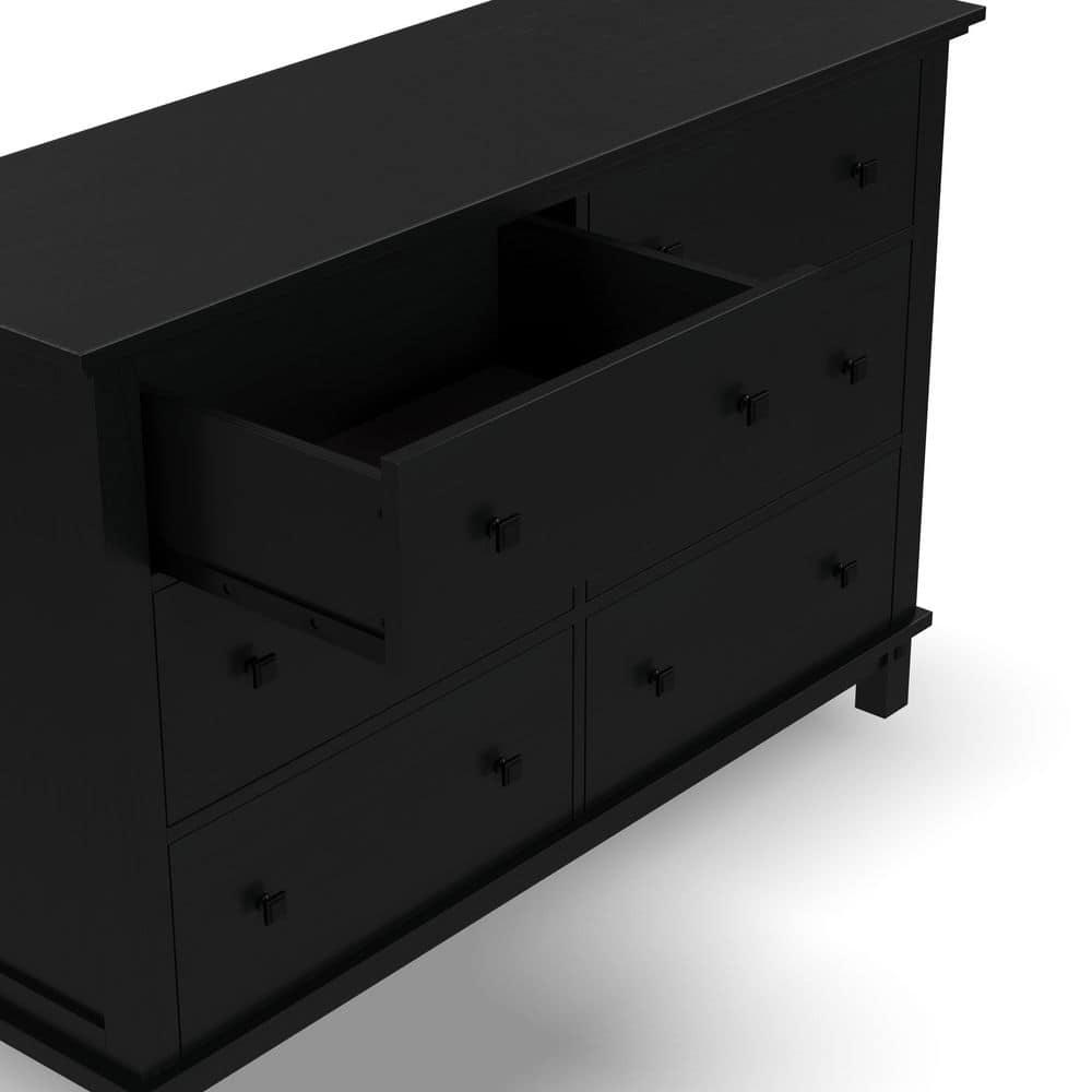 homestyles Oak Park Black Wood Dresser