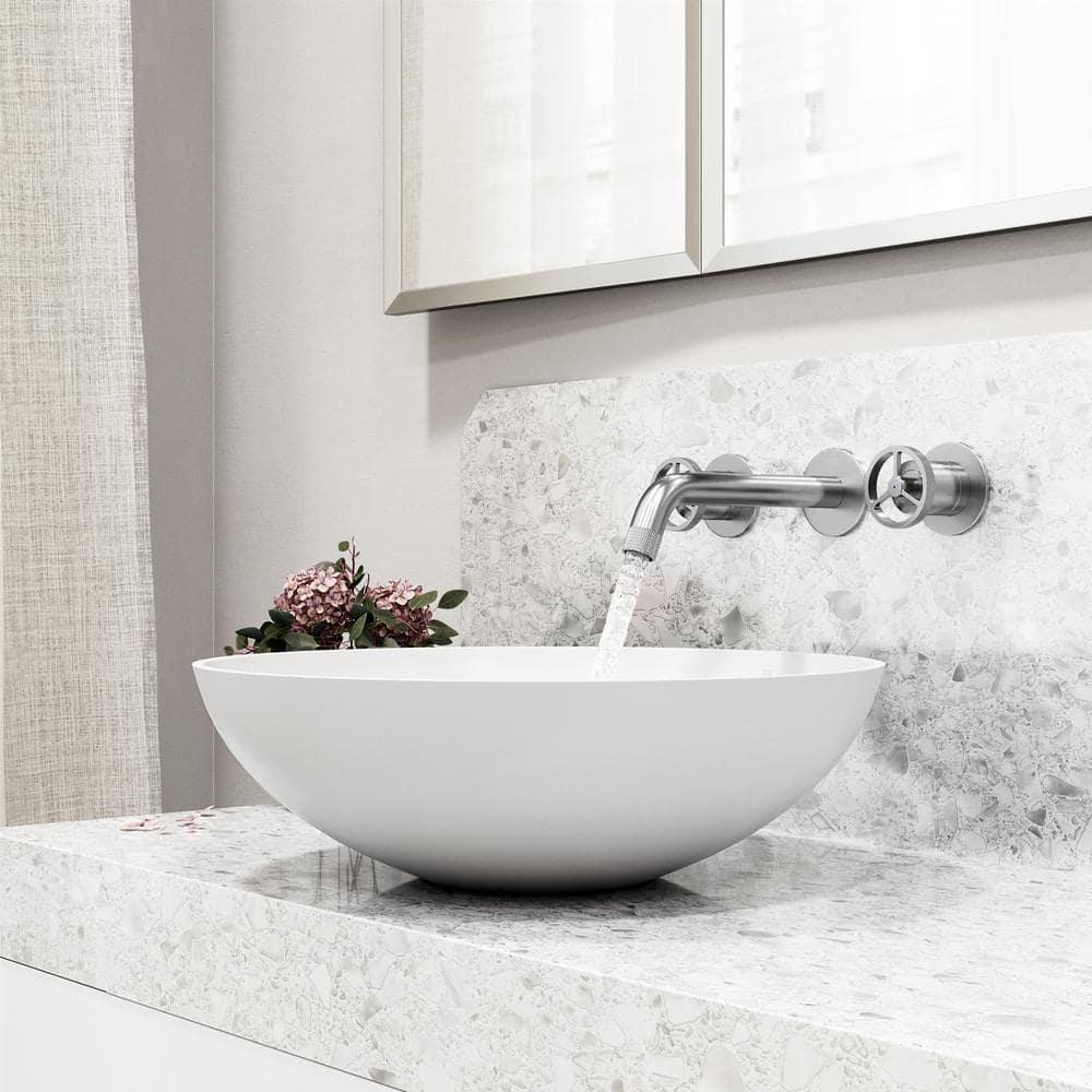Cass 10" W Two Handle WaterSense Wall Mount Bathroom Faucet