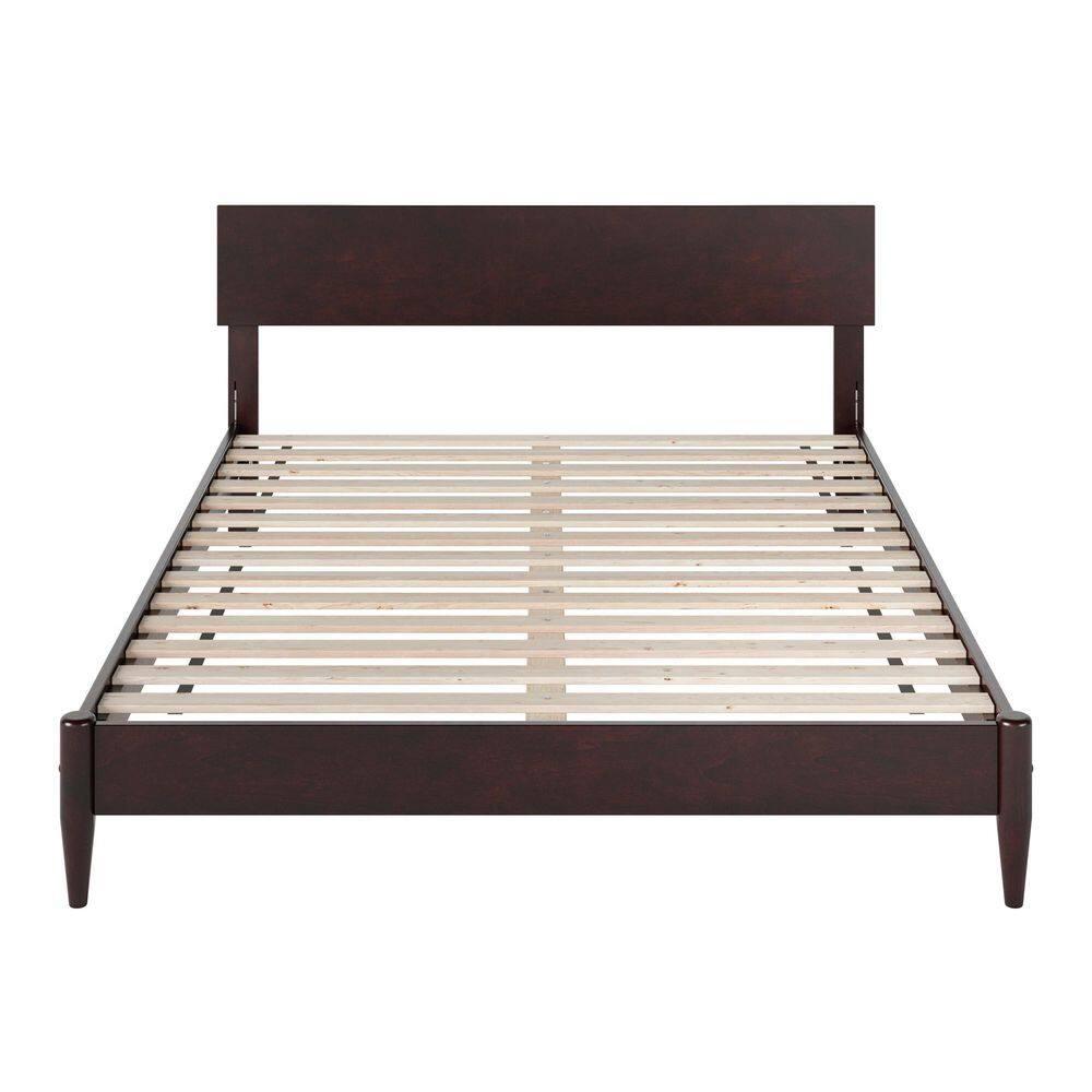 AFI Aria Queen Modern Solid Wood Low Profile Platform Bed, Espresso