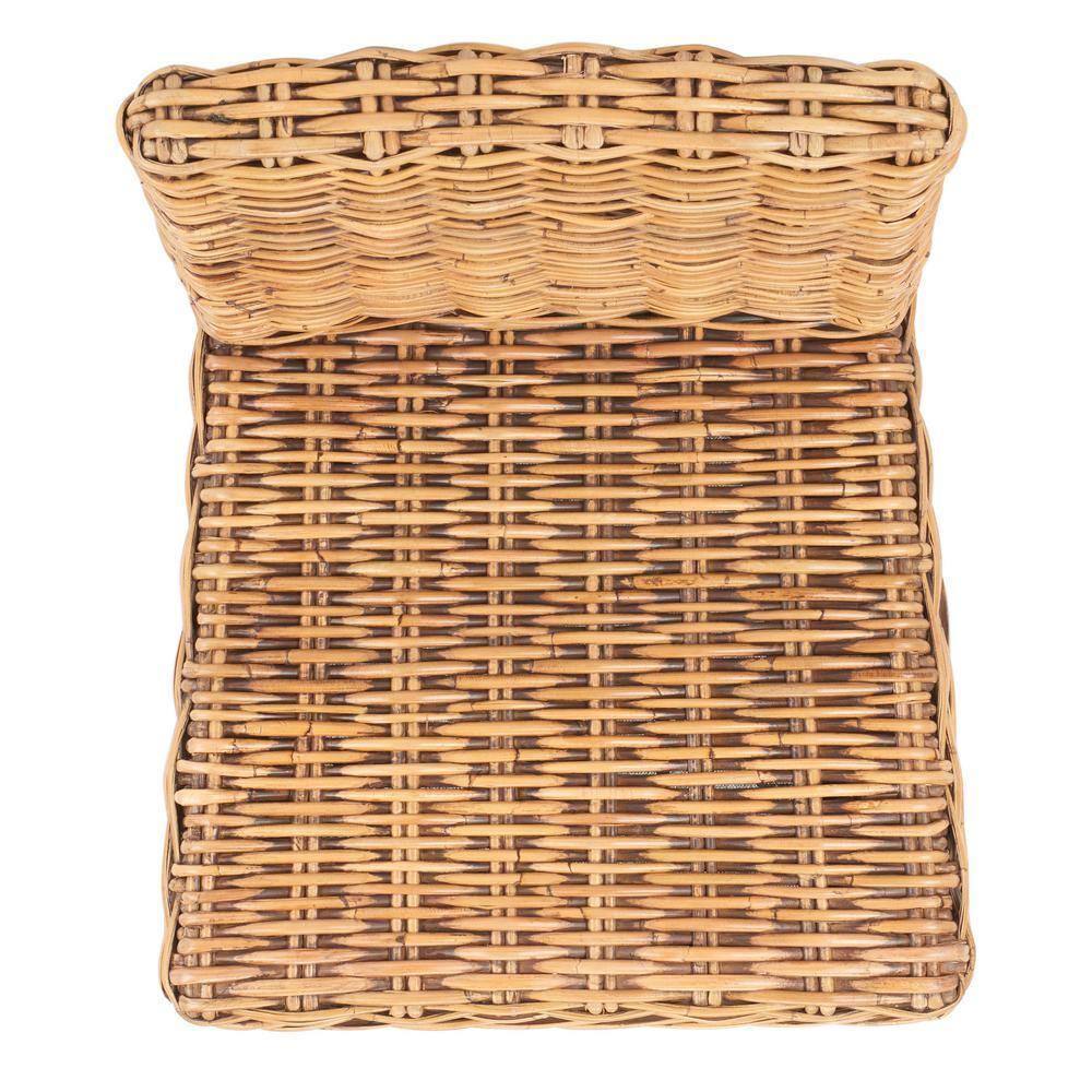Tobie Rattan Counter Stool - White Washed - Safavieh