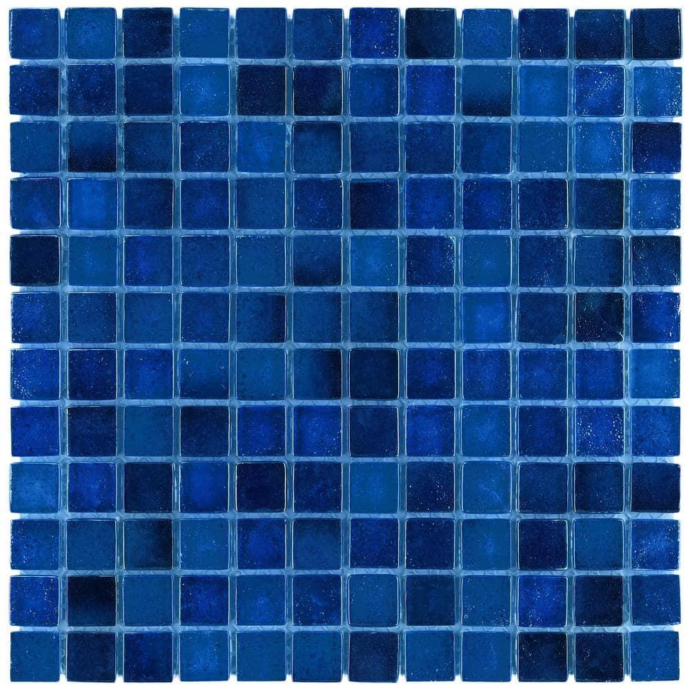 Speckle 11.73" x 11.73" Iridescent 1" Squares Glass Mosaic Wall Tile (0.95 Sq. Ft. / Sheet)