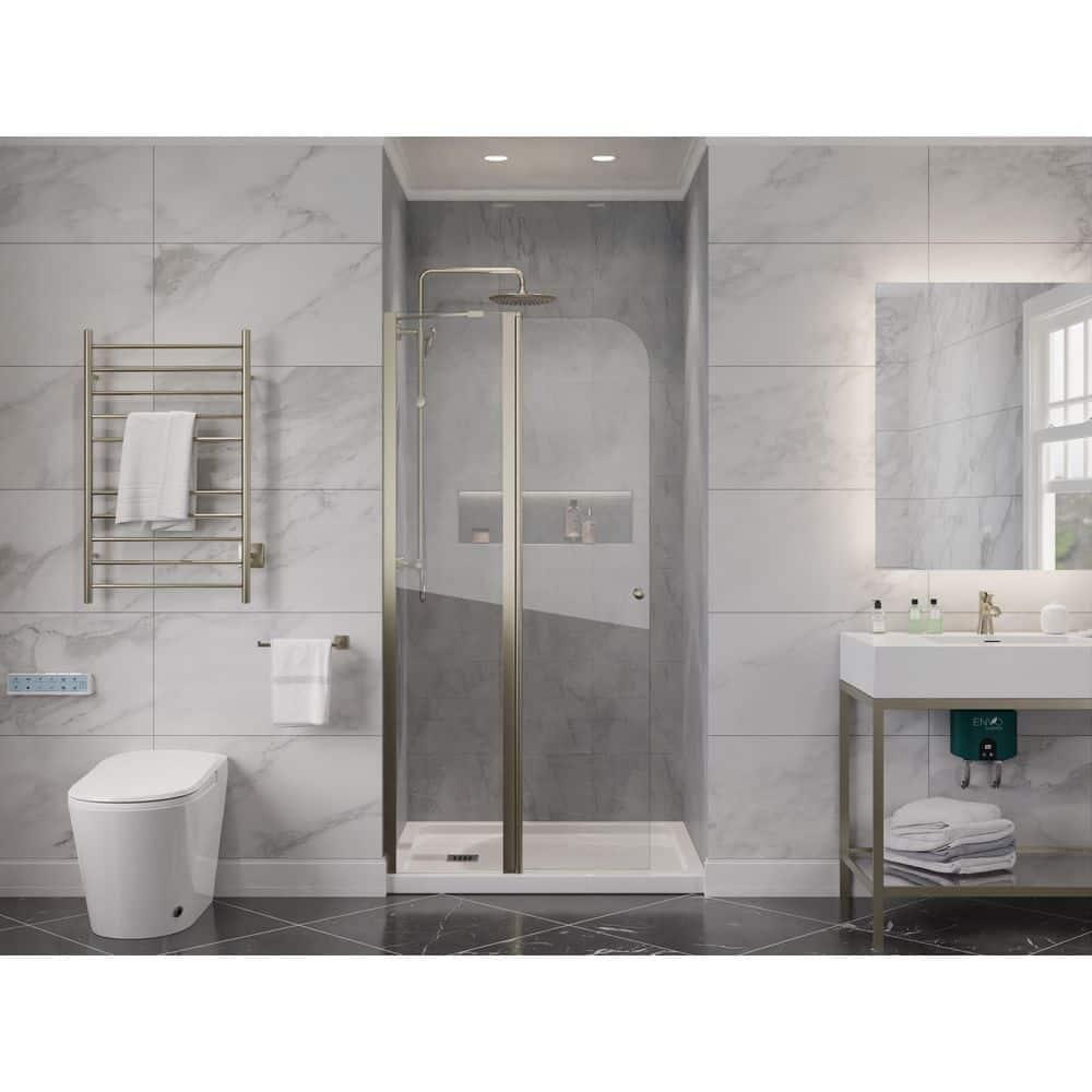 ANZZI Anzzi 33.3” W x 72” H Frameless Shower Door SD-AZ14-01BN