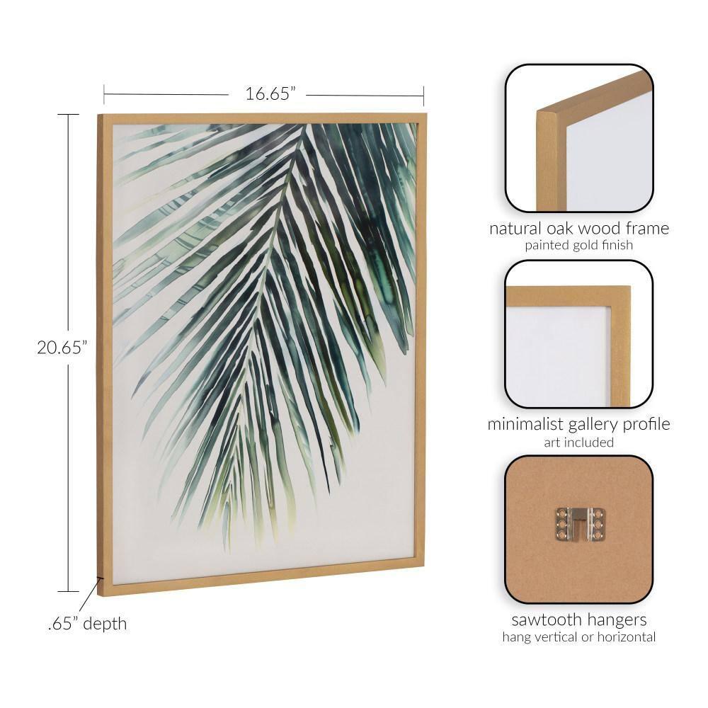 Kate & Laurel All Things Decor 16"x20" Gallery Tropical Modern Botanical Palm Print by The Creative Bunch Studio Gold