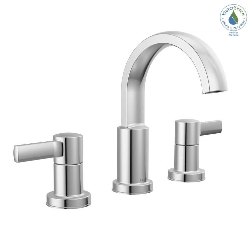 Albion Widespread Bathroom Faucet 3 Hole, 2-handle Bathroom Sink Faucet with Drain Assembly