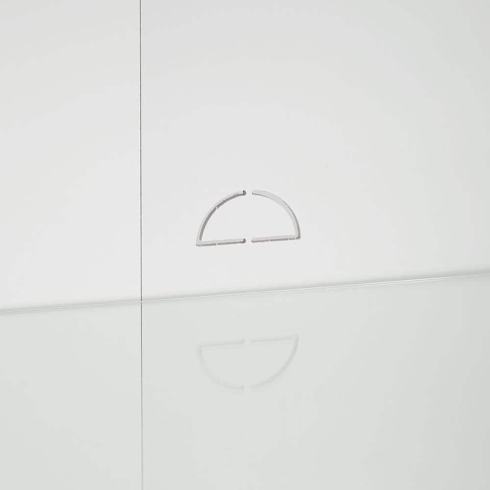 Crosley 70" Roarke Pantry Storage Cabinet with Glass Door Hutch White