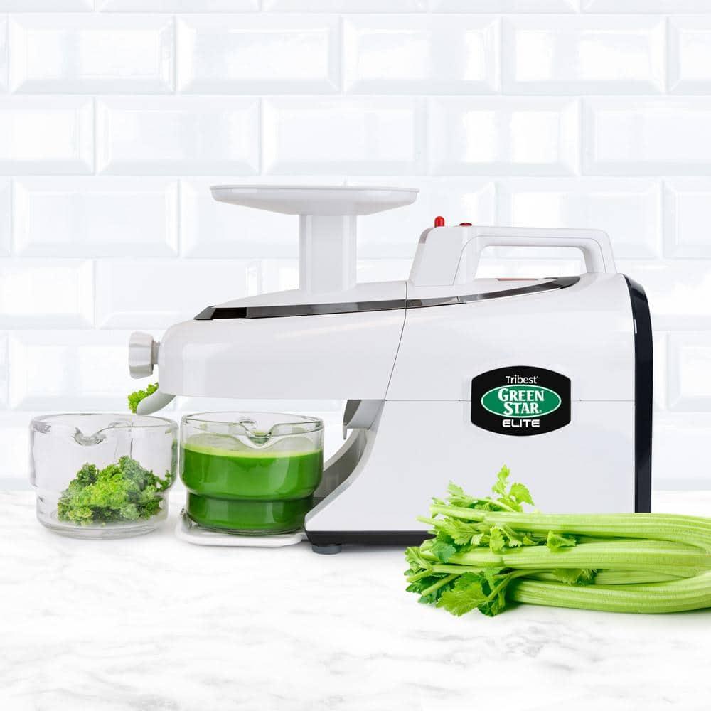 Tribest Greenstar Elite Jumbo Twin Gear Slow Masticating Juicer – White