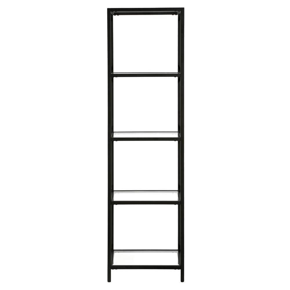 Evelyn&Zoe Celine 18" Wide Rectangular Bookcase, Blackened Bronze