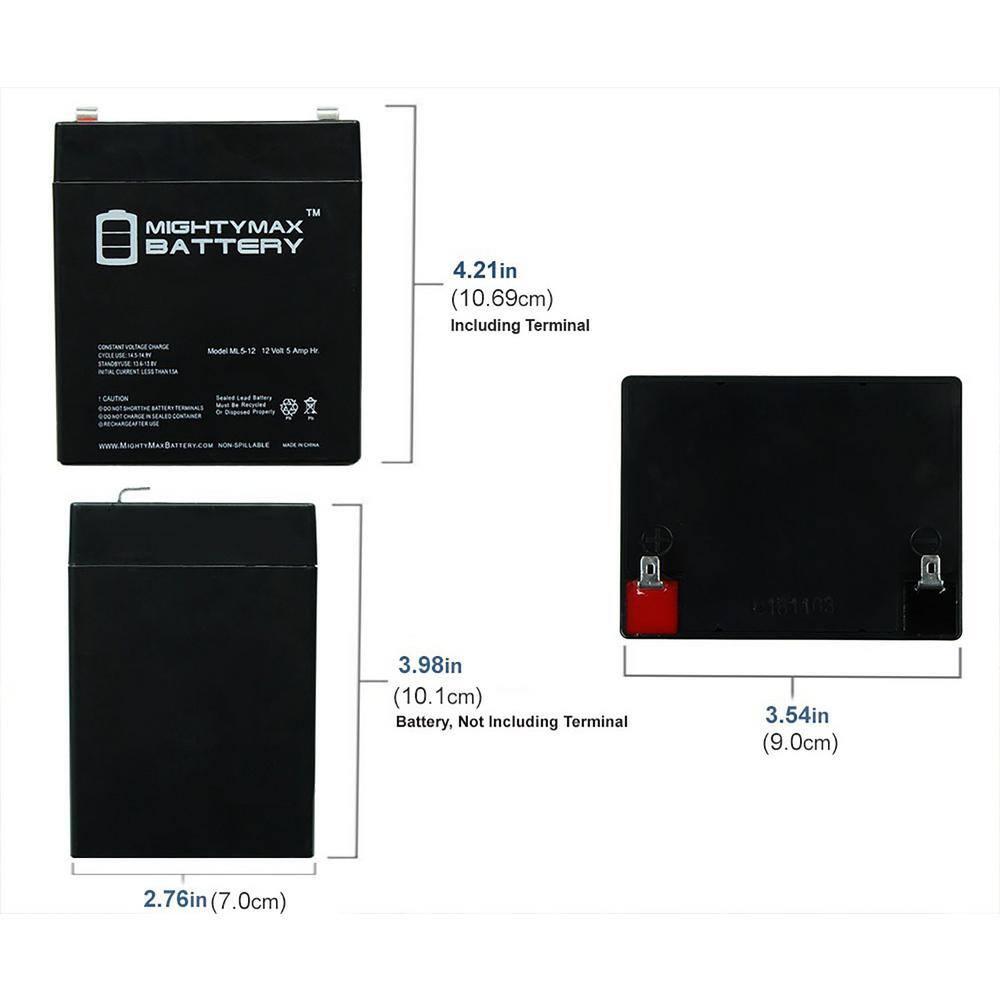 12V 5AH SLA Battery Replaces ION Audio Job Rocker Sound System