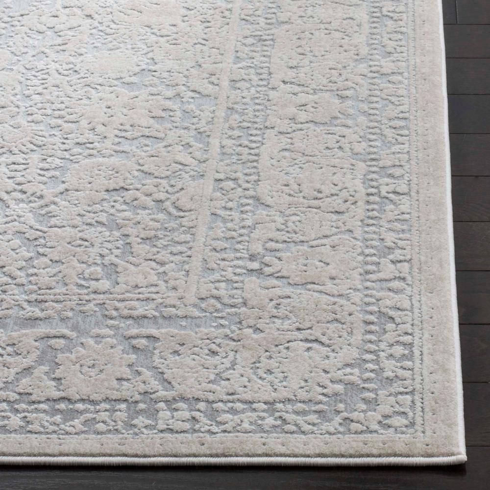 Reflection RFT663 Power Loomed Indoor Runner Rug - 2'3"x12' - Light Grey/Cream - Safavieh