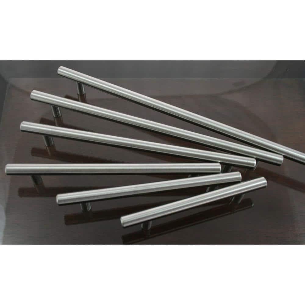 Melrose 6 in. Center-to-Center Satin Nickel Bar Pull Cabinet Pull (10-Pack)
