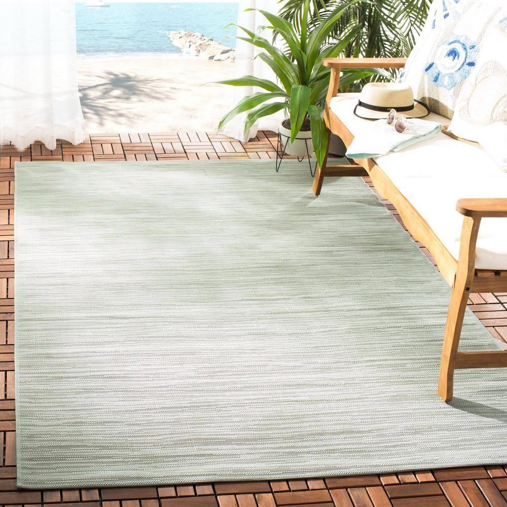 Courtyard CY6576 Power Loomed Indoor/Outdoor Accent Rug - Aqua/Cream - 2'7"x5' - Safavieh.