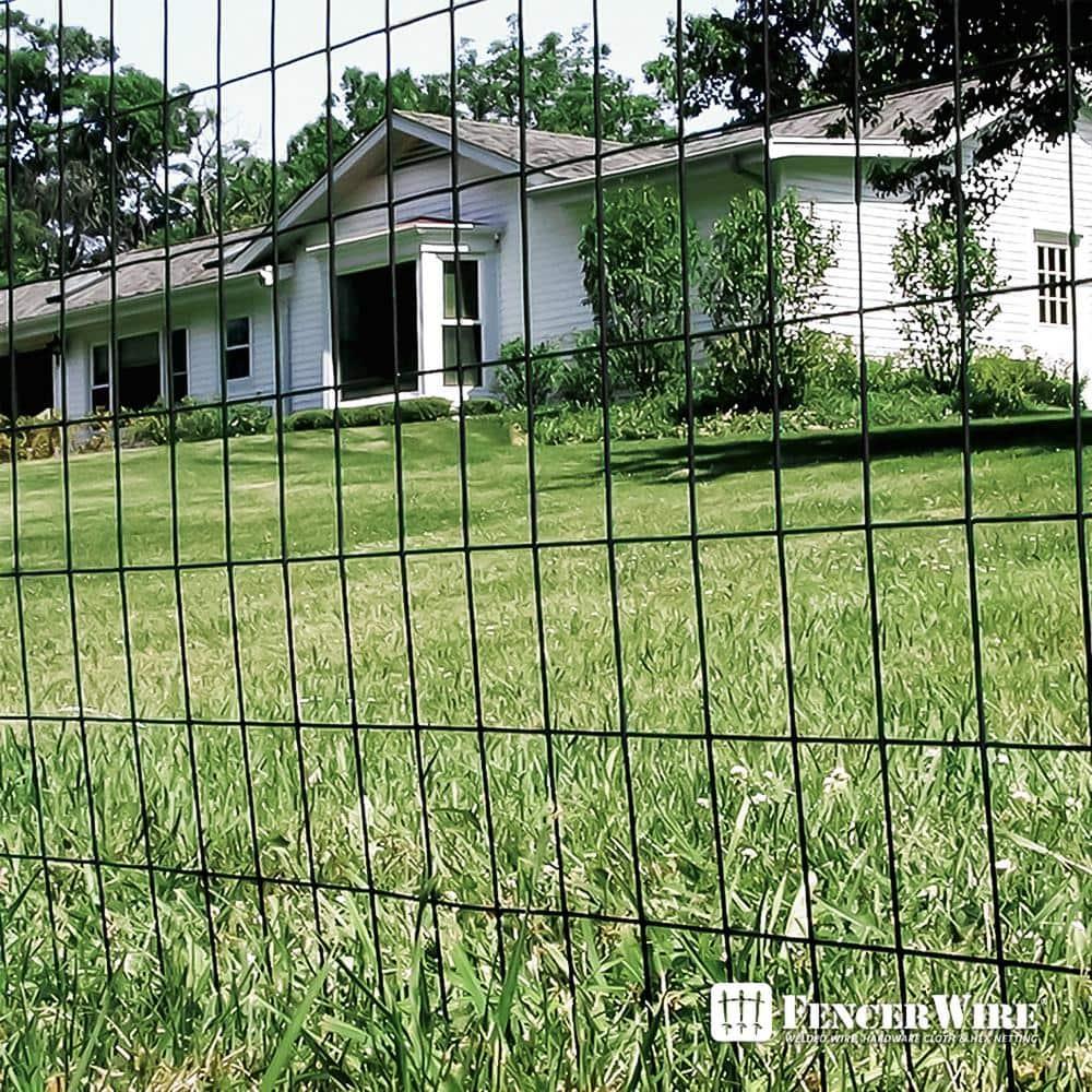 Fencer Wire Fencer Wire Vinyl Coated 16 Gauge Welded Fence Wire Roll, Mesh Size 2-Inch x 3-Inch