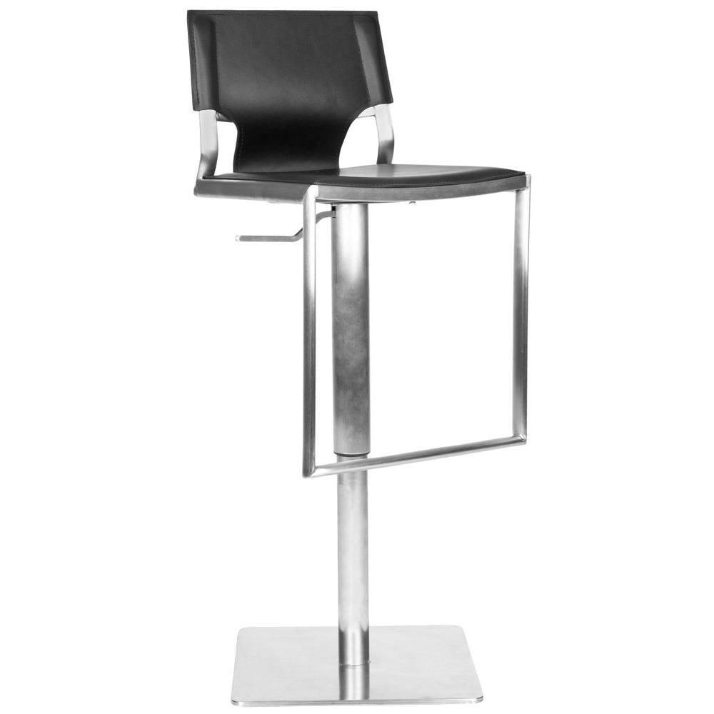 Armondo Gas Lift Swivel Bar Stool - Black - Safavieh