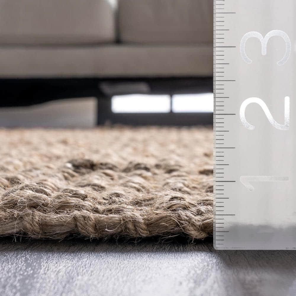 nuLOOM Daniela Chunky Jute Natural 6' x 9' Farmhouse Area Rug