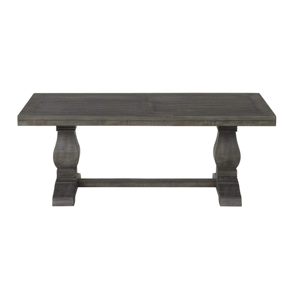 Martin Svensson Home Napa Pedestal Solid Wood Coffee Table, Grey