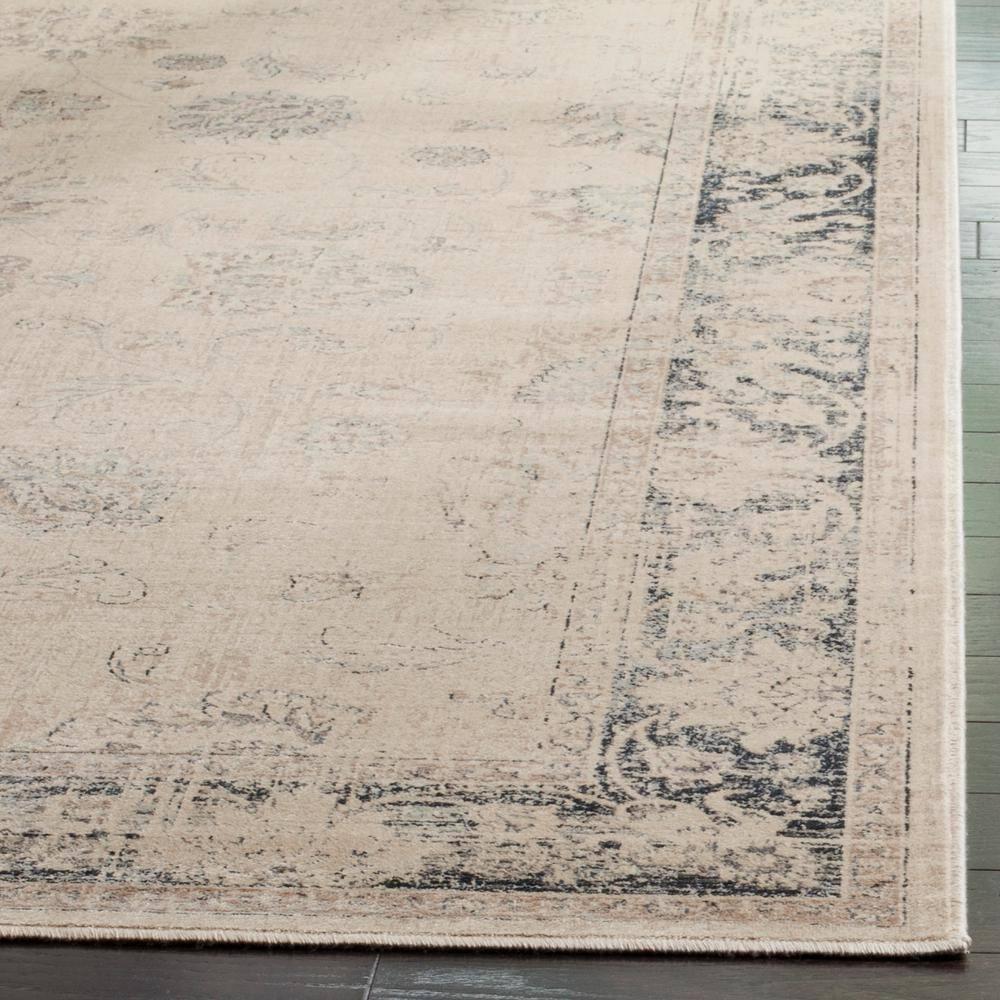 Vintage VTG117 Power Loomed Indoor Skid-Resistant Area Rug - Stone/Blue - 5'3"x7'6" - Safavieh