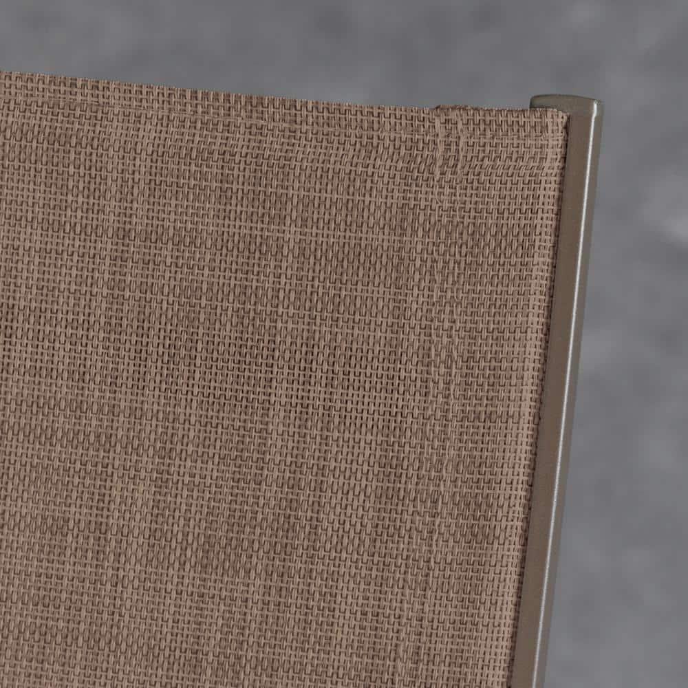 Crestlive Products Tumbonas Ajustables de Aluminio para Patio Exterior (Juego de 2) con Brazos - Ver Imagen Marrón