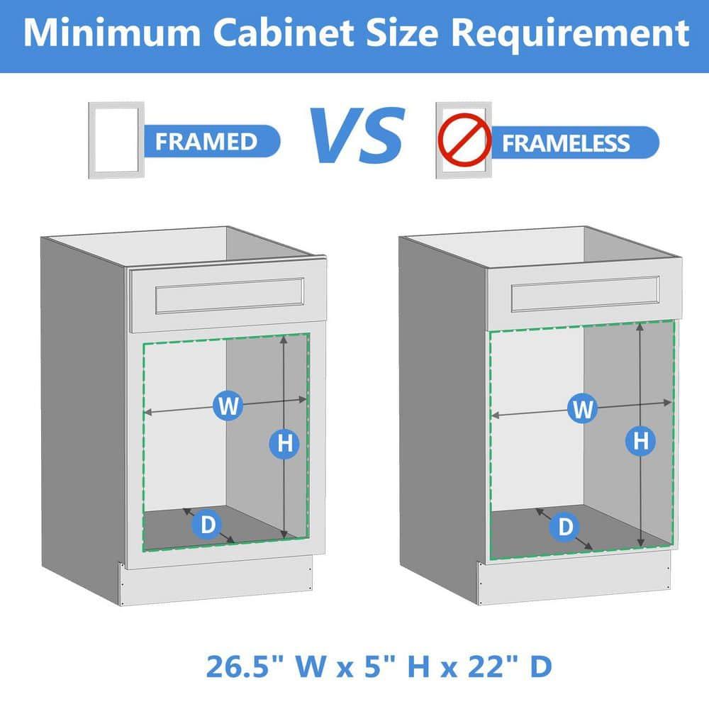 LOVMOR Single Pull Out Cabinet Organizer 25½”W x 21”D, Soft Close Slide Out Drawer Storage Shelves for Kitchen, Wood Cabinet Shelf Pull-Out Organizer Storage for Base Cabinets