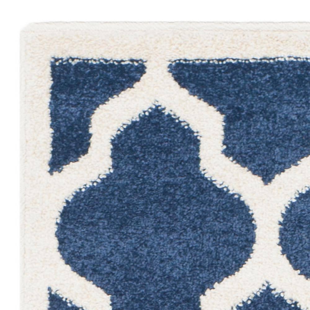 Amherst AMT420 Power Loomed Indoor Runner Rug - Navy/Beige - 2'3"x11' - Safavieh