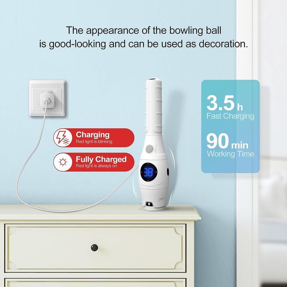 Electric Spin Scrubber with Light, Electric Cleaning Brush LCD 3 Adjustable Speeds Cordless Handheld Brush with 8 Replaceable Brush Head