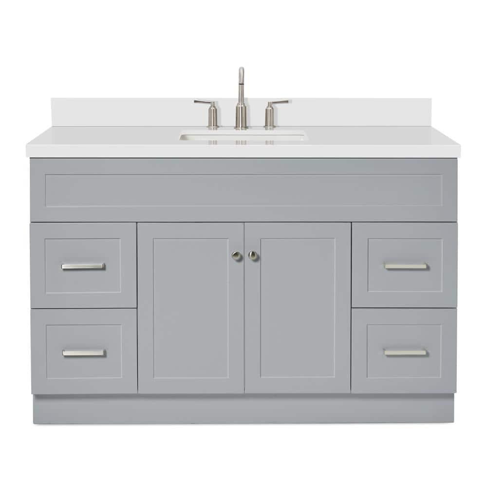 Ariel F055s-Wq-Vo Hamlet 55" Freestanding Single Basin Vanity Set - Grey