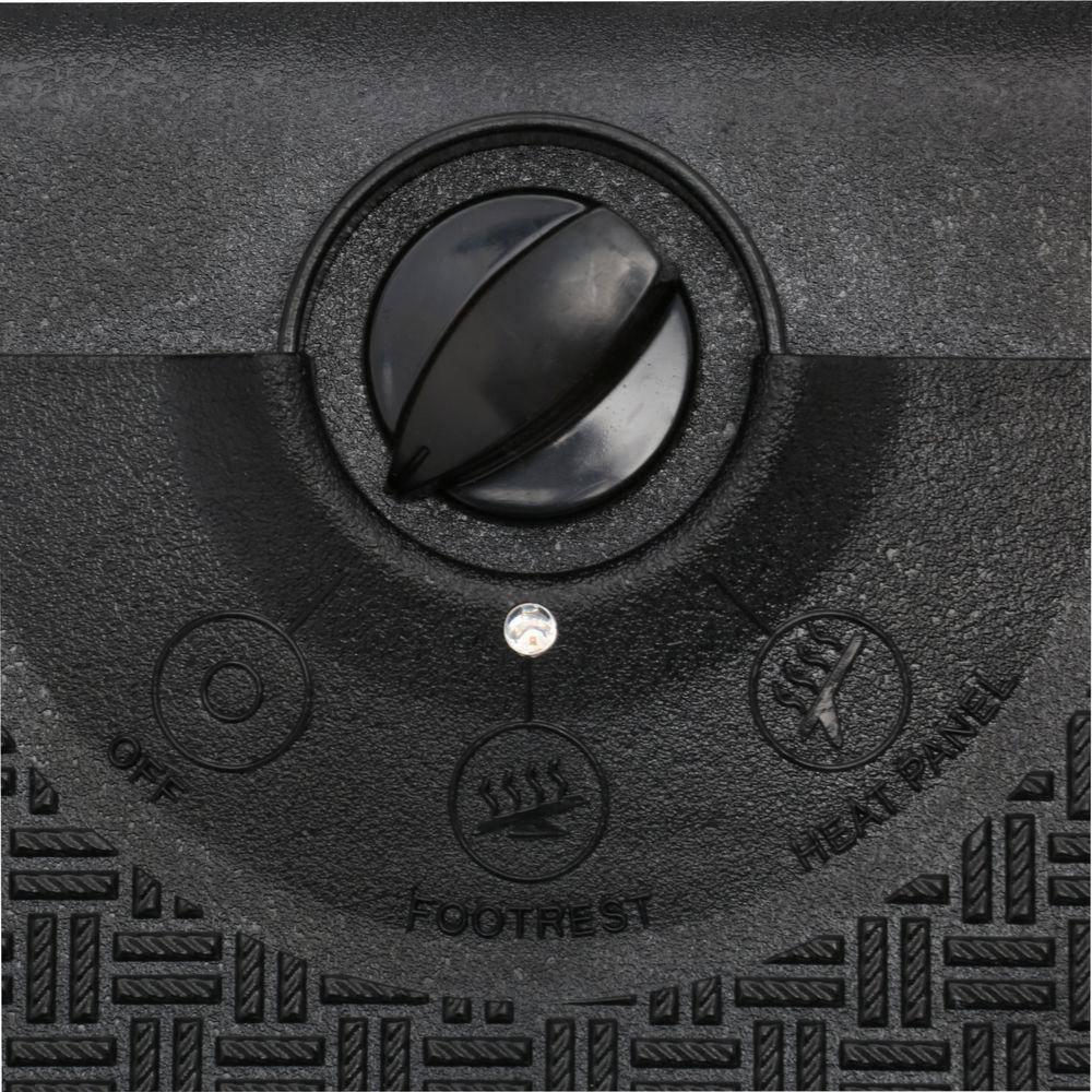Indus Tool Toasty Toes Heated Footrest Black 90W TT: Adjustable Radiant Foot Warmer, Ceramic Element, Indoor Use