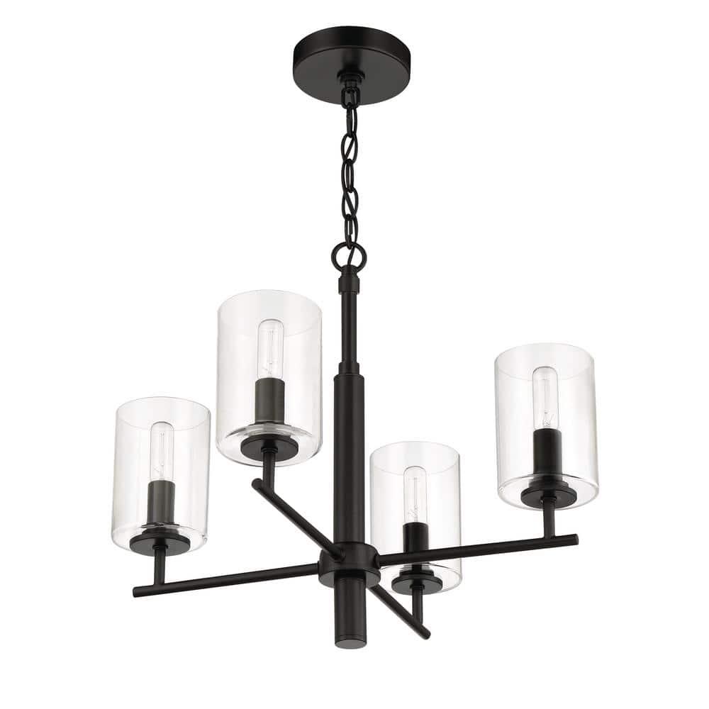 Craftmade Lighting Hailie 4 - Light Chandelier in  Flat Black