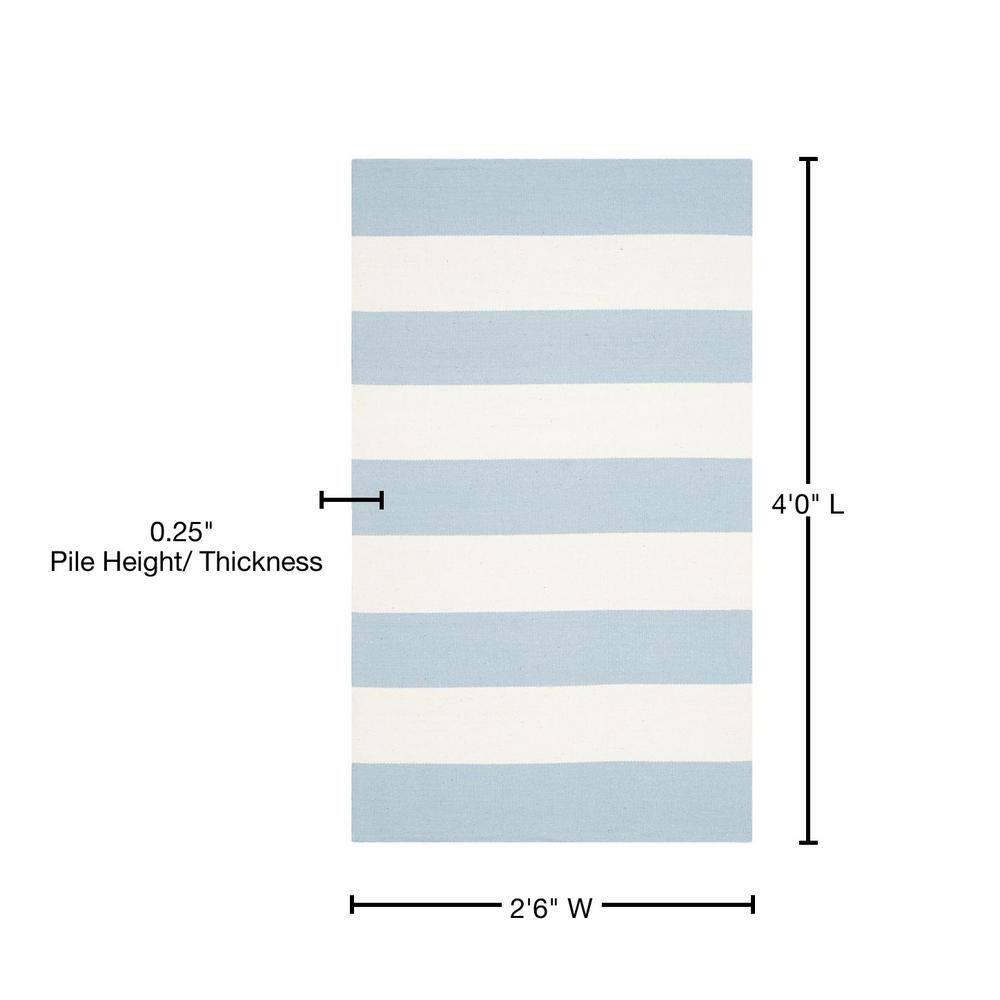 Montauk MTK712 Hand Woven Indoor Accent Rug - Sky Blue/Ivory - 2'6"x4' - Safavieh