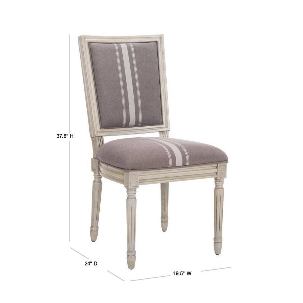 Buchanan 19''H French Brasserie Rectangle Side Chair (Set of 2) - Grey/Beige - Safavieh