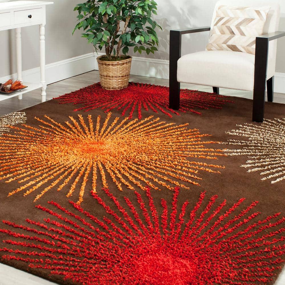 Soho SOH712 Hand Tufted Indoor Accent Rug - Brown/Multi - 2'6"x4' - Safavieh.