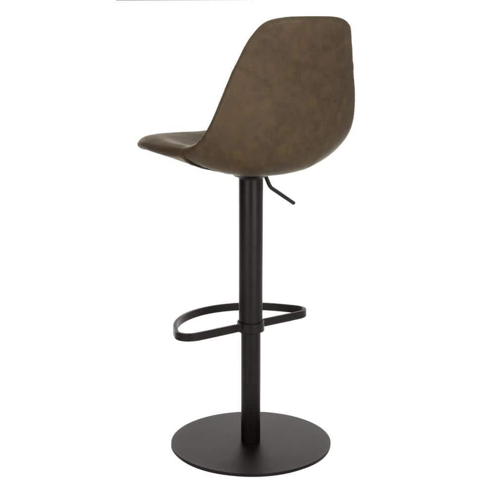 Sky Adjustable Swivel Barstool - BST3003 - Olive/Black - Safavieh