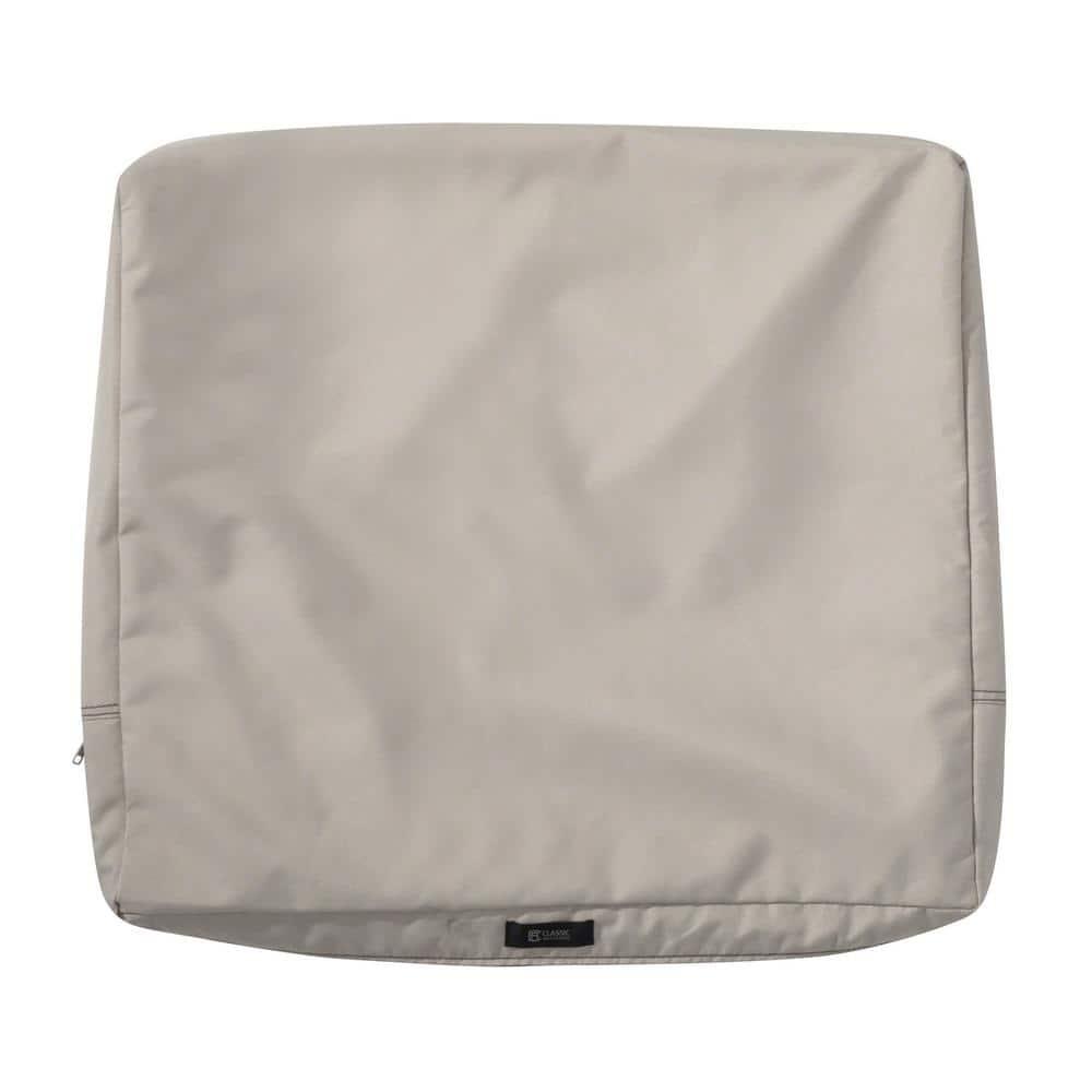 Classic Accessories Ravenna 25" x 22" Beige Square Loveseat Outdoor Seating Cushion with Water Resistant