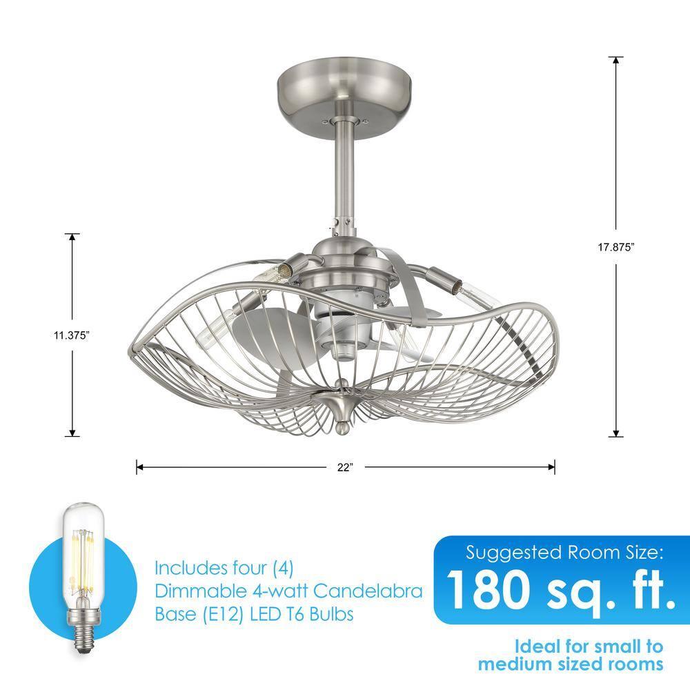 House of Hampton® 22" Akoni 3 - Blade Ceiling Fan with Light Kit Included