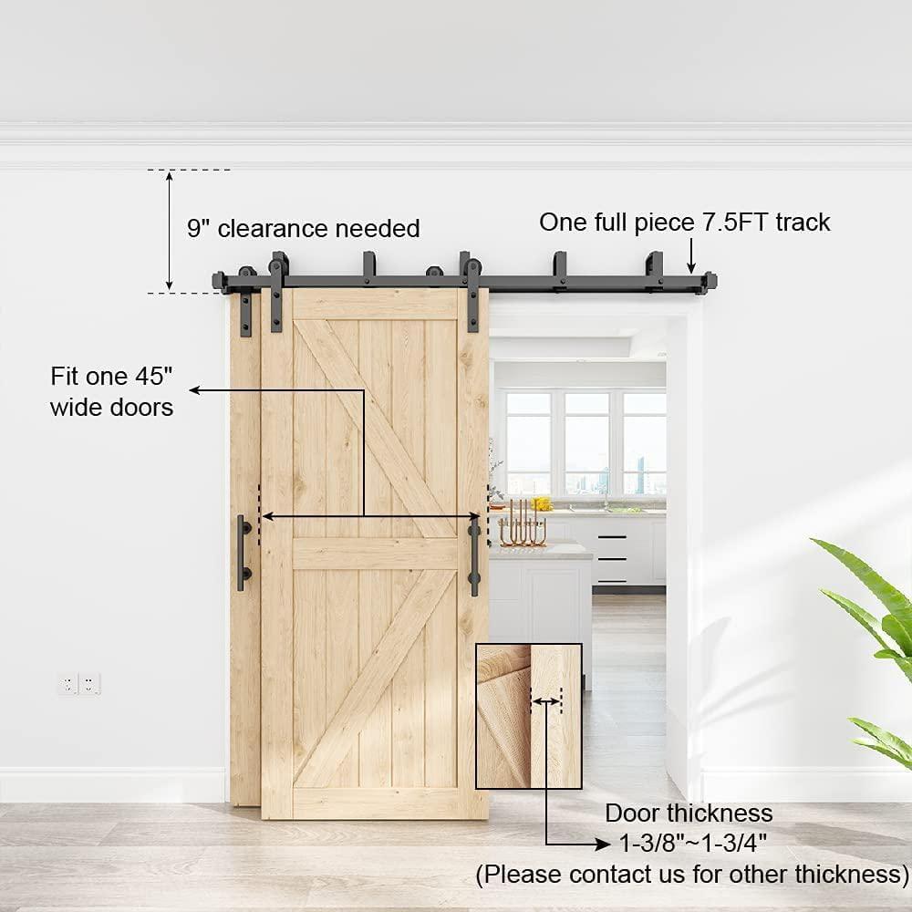 Double Bypass Barn Door Hardware Kit