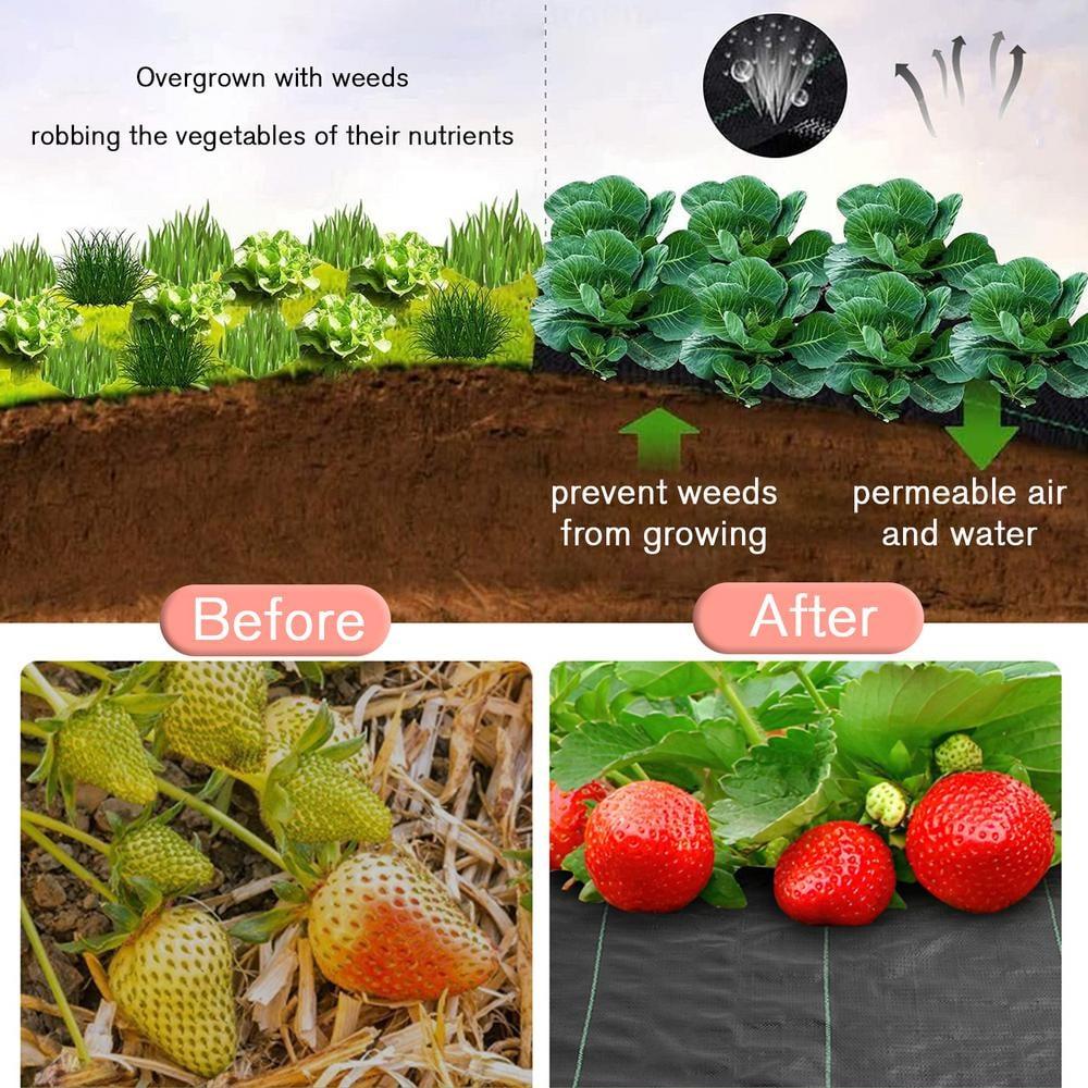 3FT x 50FT Weed Barrier Landscape Fabric Premium Heavy Duty with High Water Permeability and Breathability Woven Geotextile Fabric for Underlayment