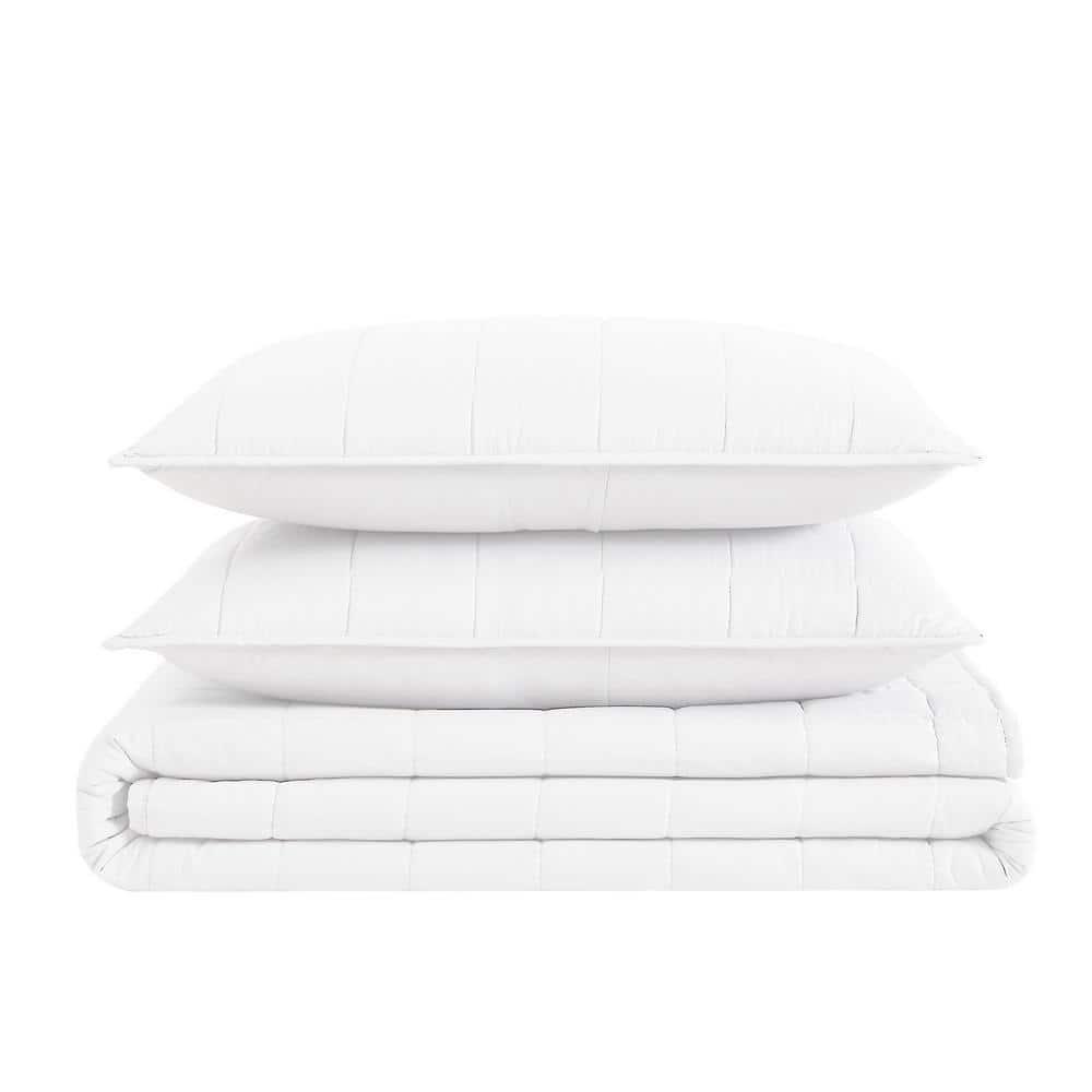 London Fog London Fog Garment Wash Solid Quilt Set