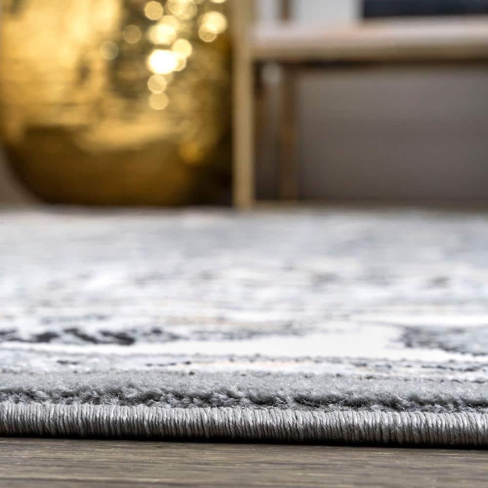 2'x10' Cherie French Cottage Runner Rug, Gray/Cream - JONATHAN Y