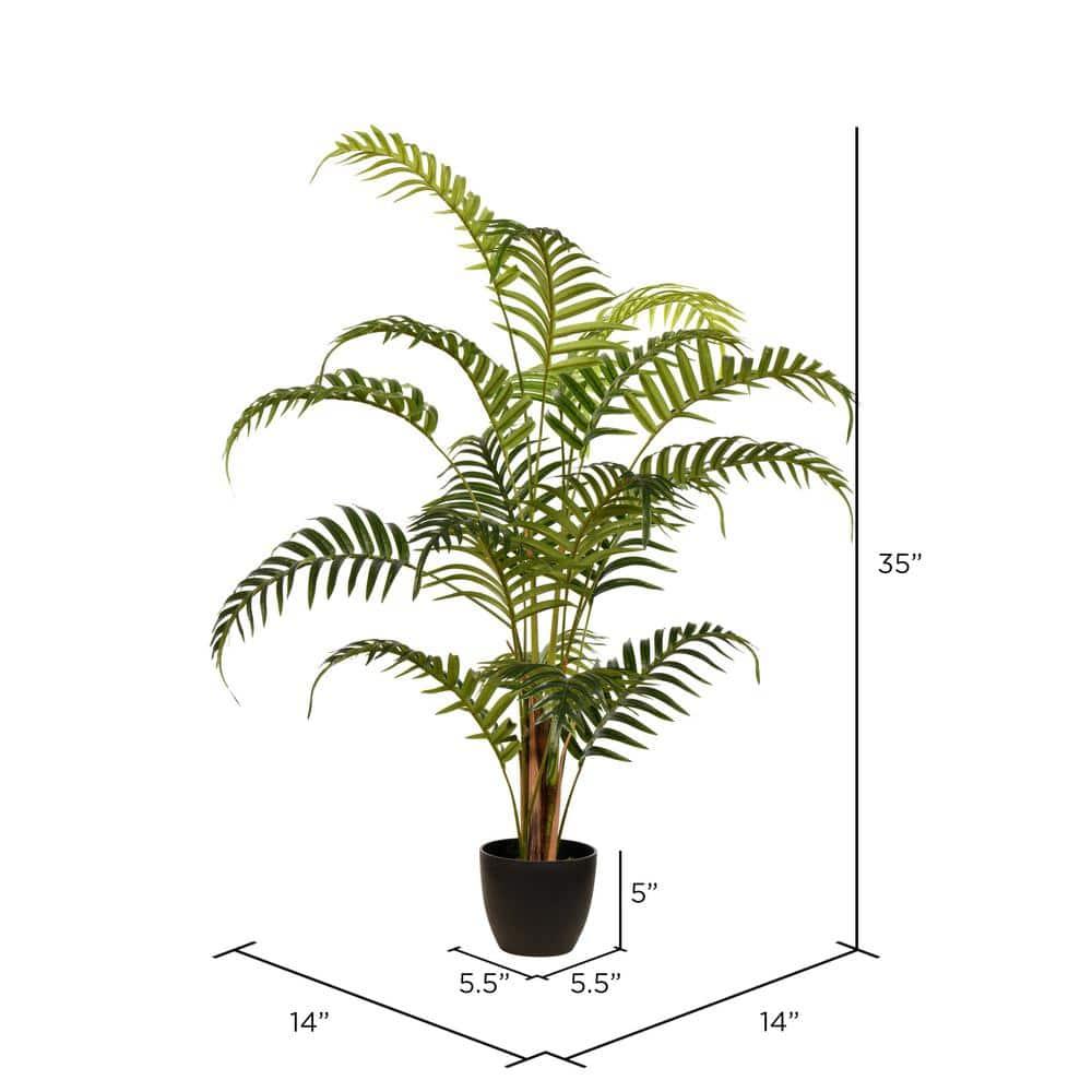 Vickerman 35" Artificial Potted Fern Palm Real Touch Leaves.