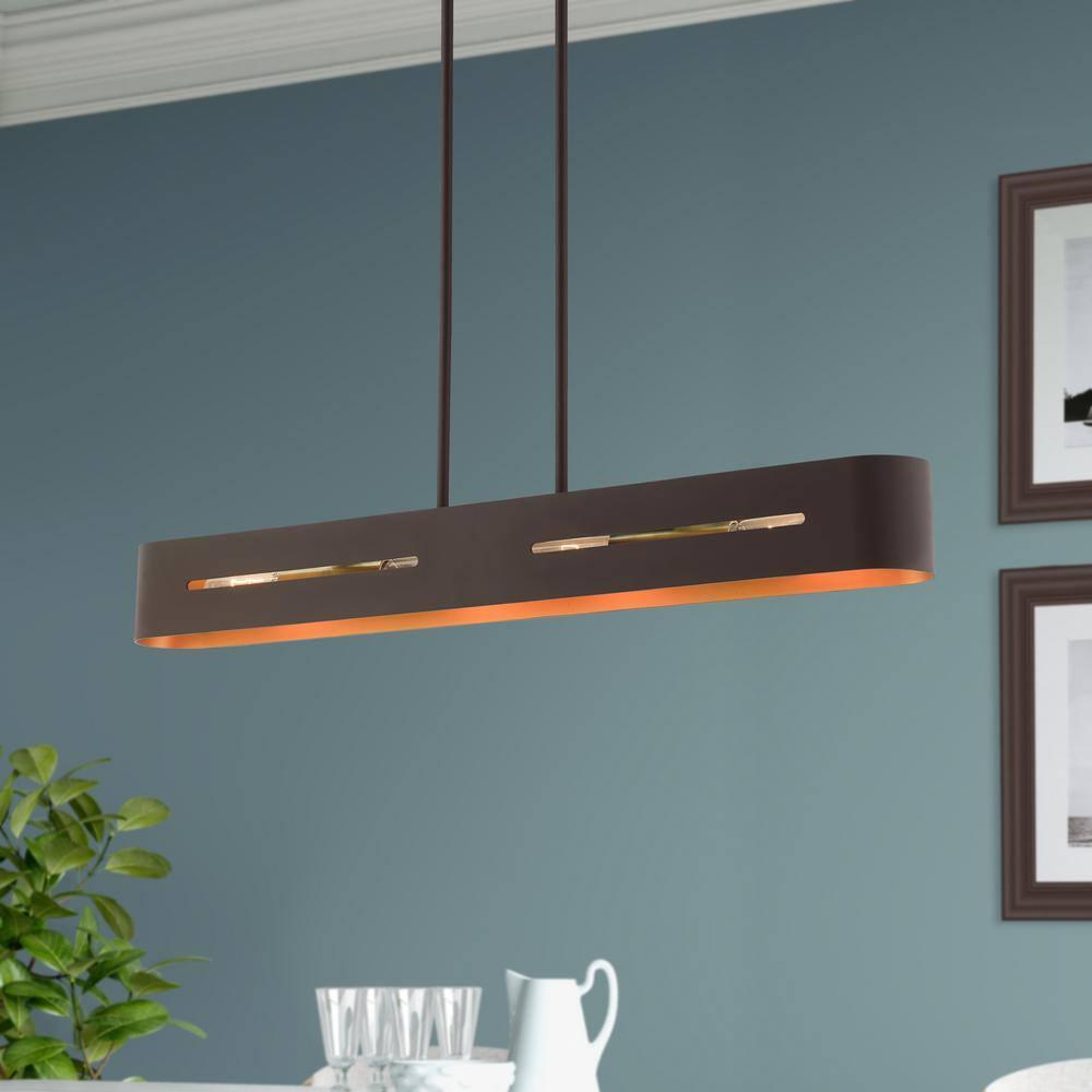 Livex Lighting Rave 4 - Light Chandelier in  Bronze/Antique Brass