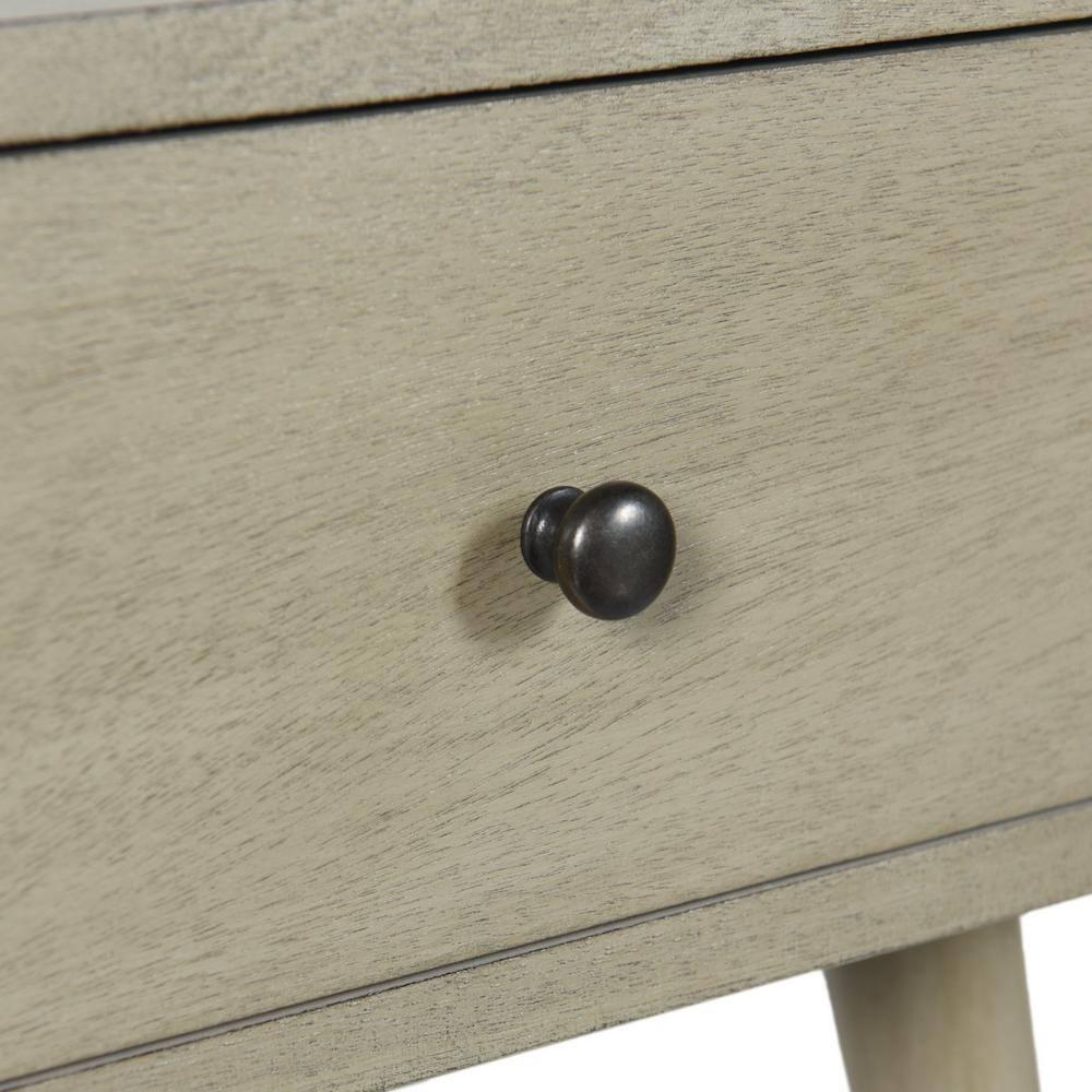 Arthur 24" Restoration Gray Wood and Metal End Table