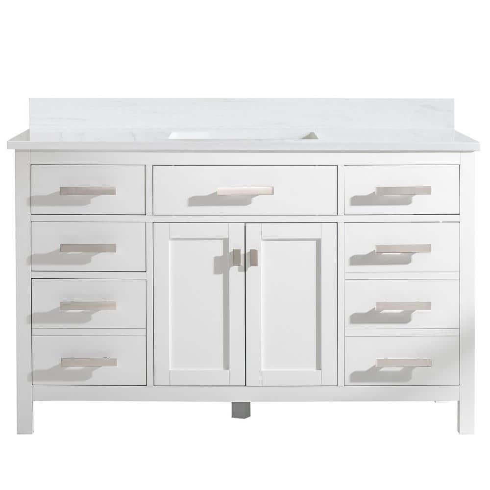 Design Element Valentino 54" Single Sink Vanity in White