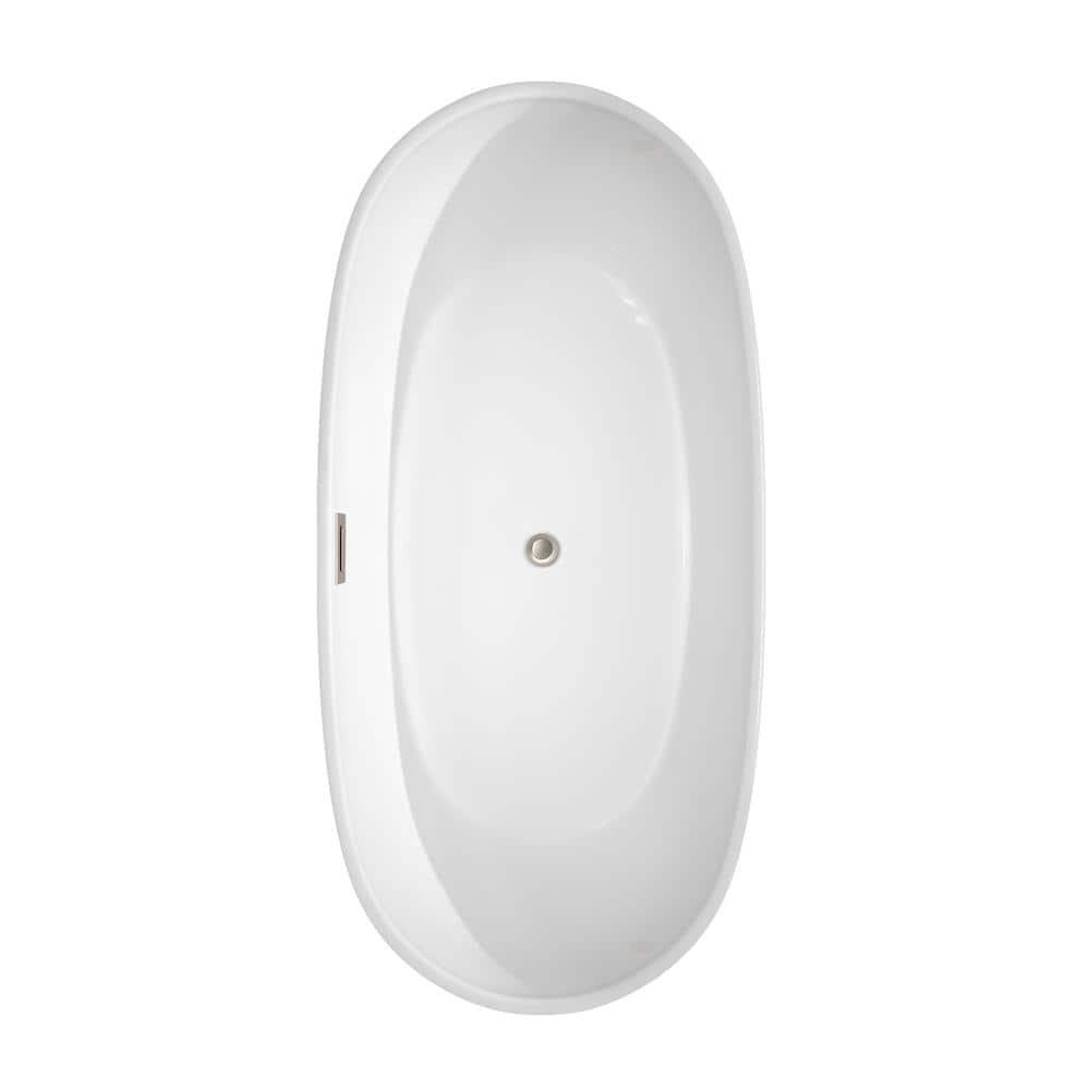 Rebecca 65'' x 32'' Freestanding Soaking Acrylic Bathtub