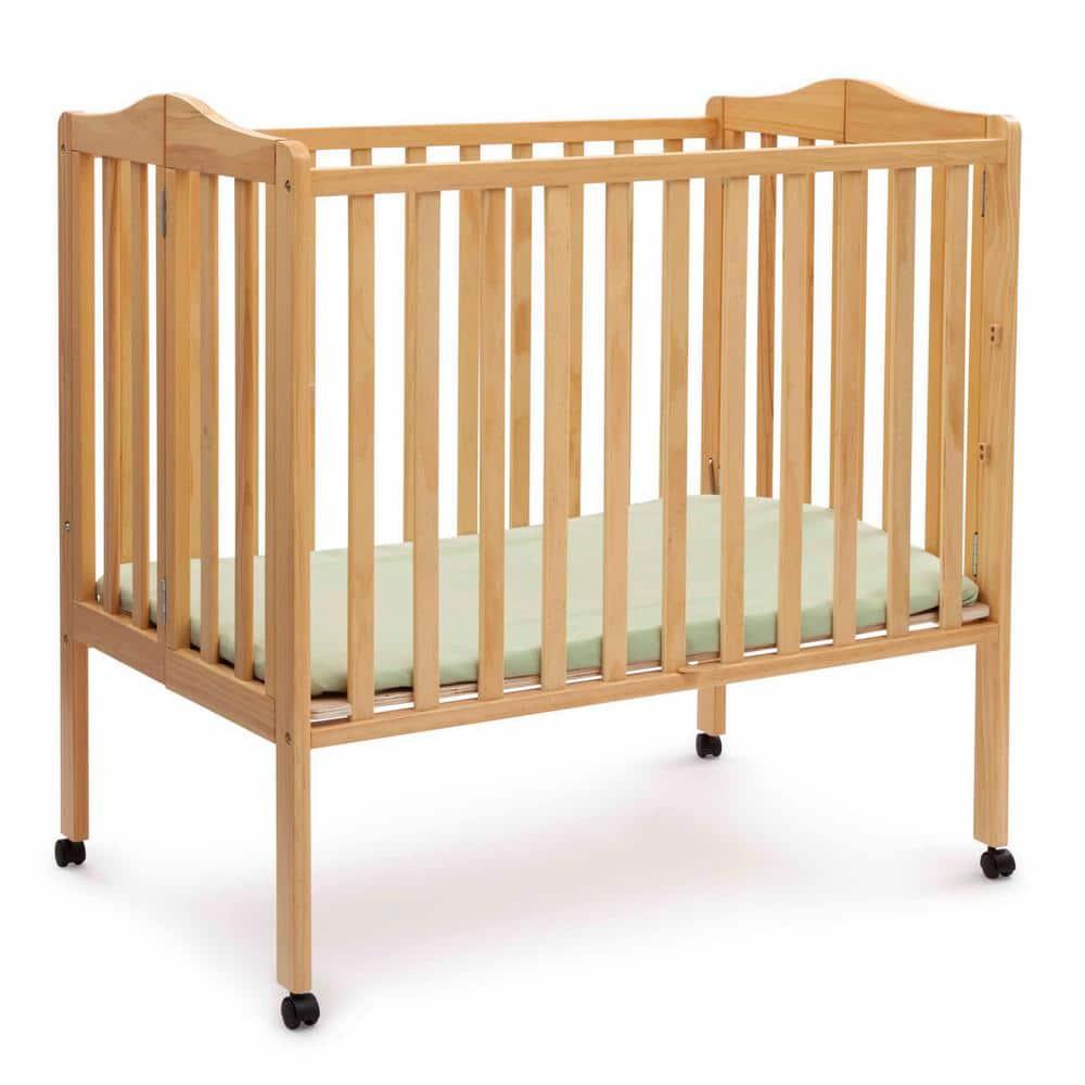 Delta Children Folding Mini Portable Crib with Mattress