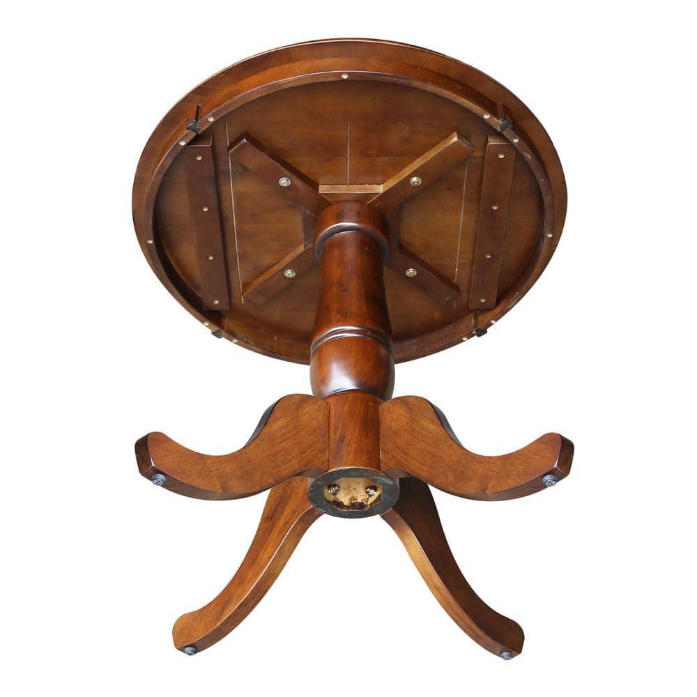 30" Round Top Pedestal Dining Table – International Concepts: Mid-Century Modern, Seats 4, Hardwood