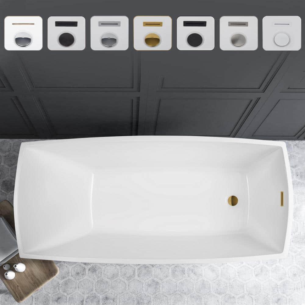 Vanity Art 67" X 31" Acrylic Freestanding Bathtub