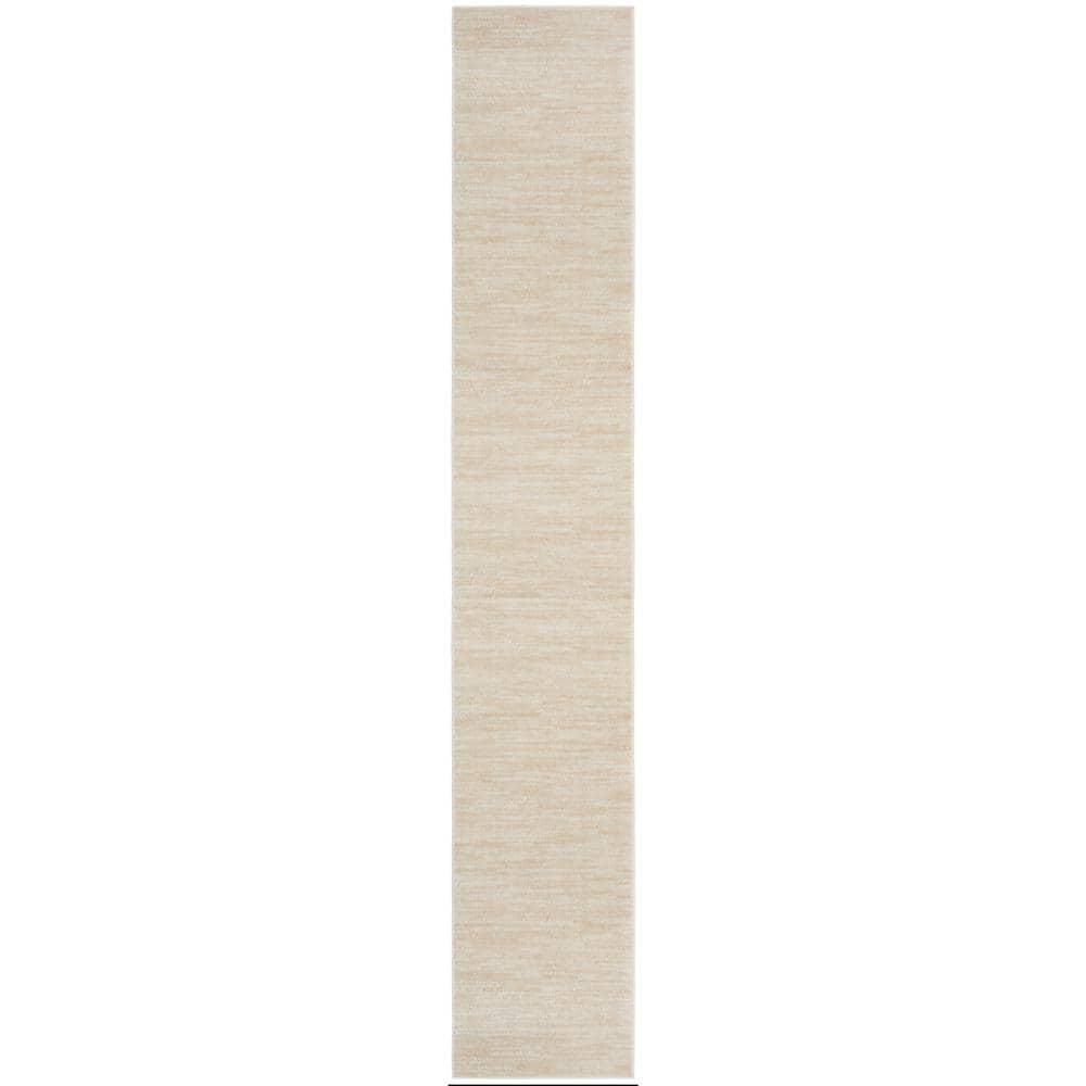 Nourison Essentials Easy Care Indoor Outdoor Area Rug - Ivory Beige 2'2" x 18'