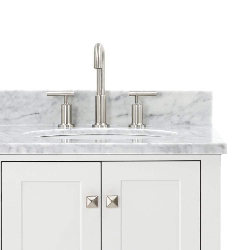Ariel A067dcw2ovo Cambridge 67" Free Standing Double Oval Basin Vanity Set - White